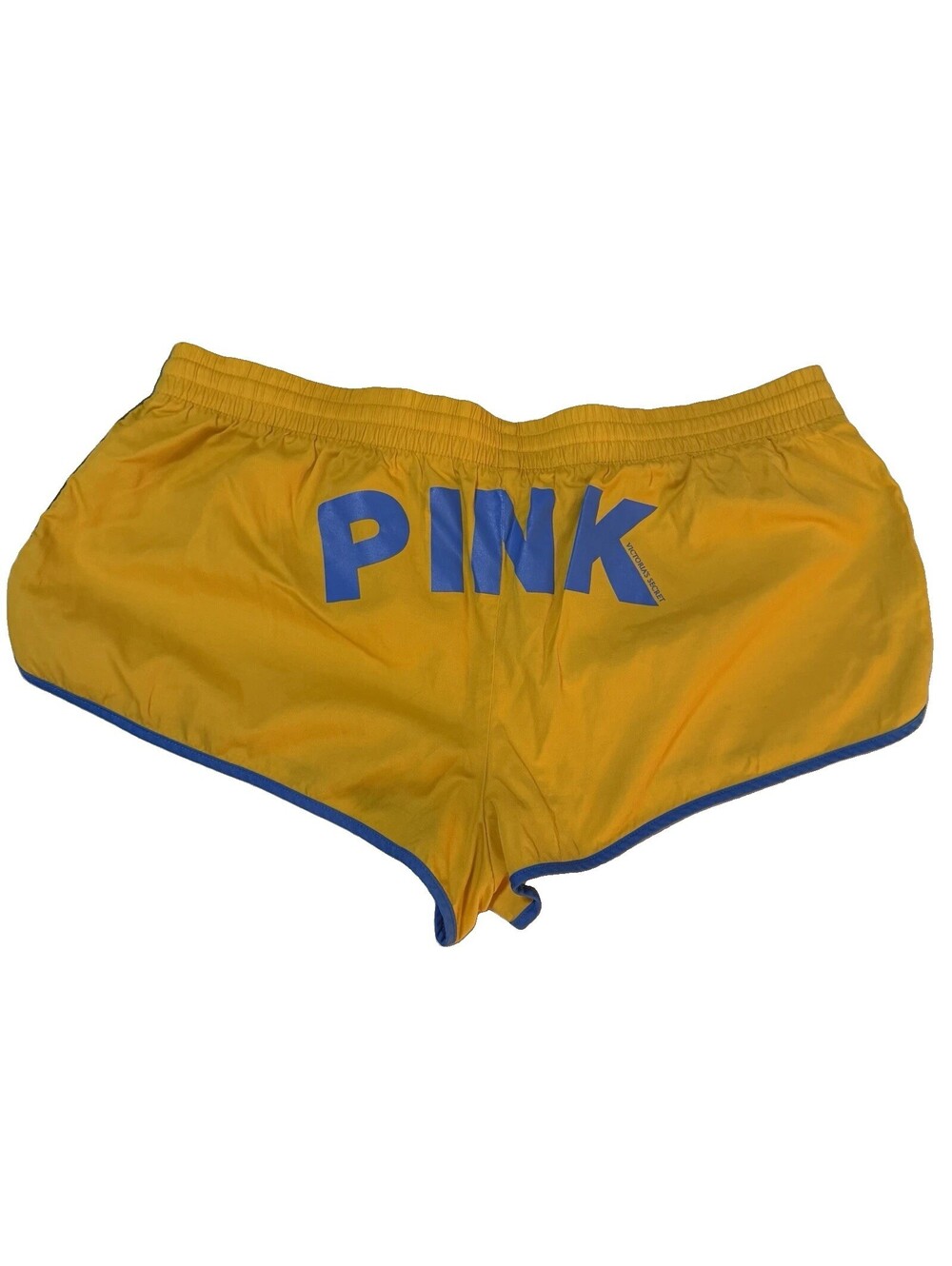Vintage Y2K Victoria’s Secret PINK Yellow Blue Dog Shorts Size Large
